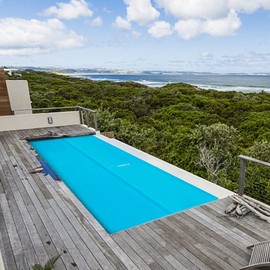 Arebos Pool Solar Tarpaulin Square 2.6 x 1.6 m Blue Solar Tarpaulin Thickness 120 µm Solar Film Can Be Cut to Size Pool Heating Water Heating Heat Tarpaulin