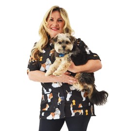 Ladybird Line Water Resistant Dog Groups Stylist Pet Grooming Smock for Pet Groomers (Small)