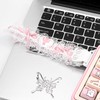 COOMICKEY Custom Keyboard Straps, Pink and White Lace Cute Snap