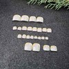 Carufin Pack of 24 Square Flowers False Nails Glitter Shiny