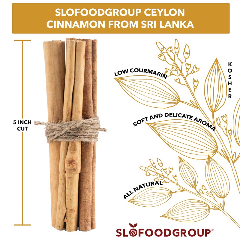 Slofoodgroup Ceylon Cinnamon Sticks - Pure Ceylon Cinnamon Quills 5