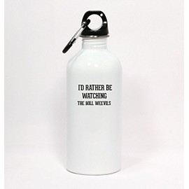 Los Drinkware Hermanos I'd Rather Be Watching The BOLL Weevils - White Water Bottle with Carabiner 20oz