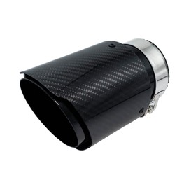 Carbon Fiber Exhaust Tips 3" Inlet 4"Outlet, Universal Tailpipe 3 Inch Exhaust Muffler Tip