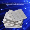Ellbest 12pcs BGA Reballing Stencils Rework Station, Steel Template Mesh