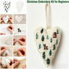 DIY Heart Shaped Hand Embroidered Christmas Ornament Kit Complete Craft