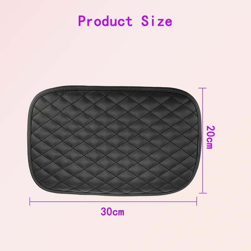 Universal Car Armrest Cover, PU Leather Auto Center Console Pad,
