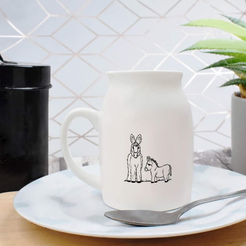 300ml 'Donkey & Foal' Ceramic Milk Jug (MJ00006926)