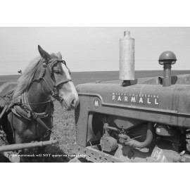 1940 Great Depression Farmall Tractor Horse PHOTO McCormick Deering IOWA Farm