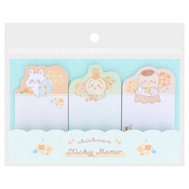 Sunstar Stationery S2840758 Chiikawa Sticky Notes, Die Cut, Mint