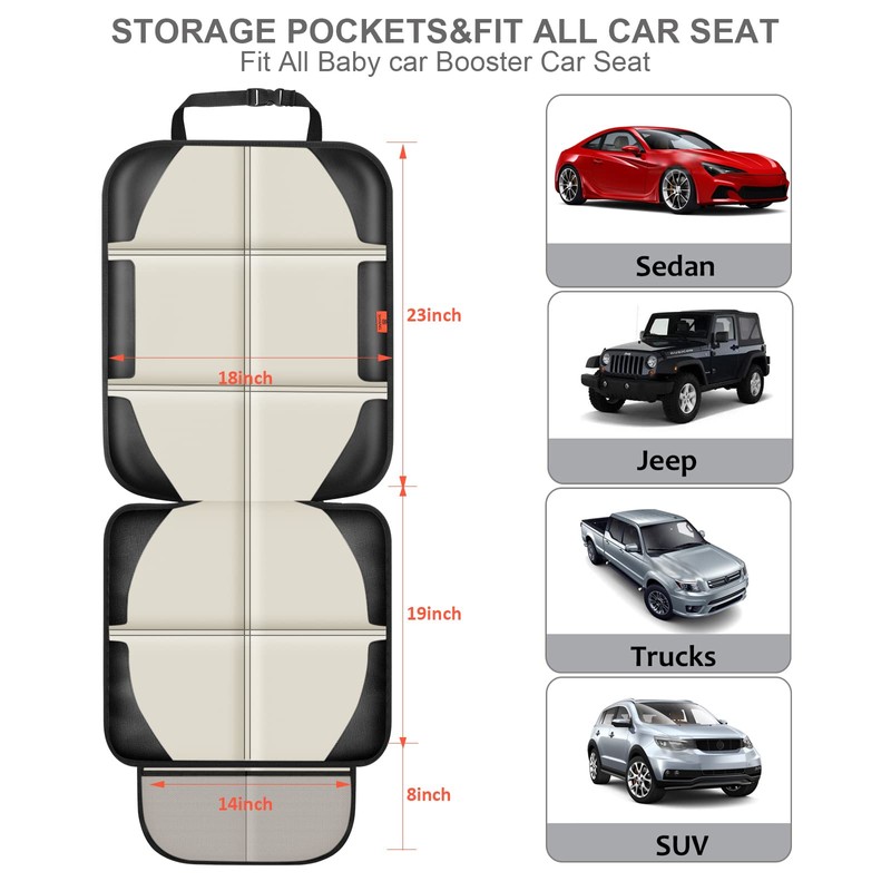 XHYANG Car Seat Protector,2 Pack Car Seat Protectors Baby Carseat
