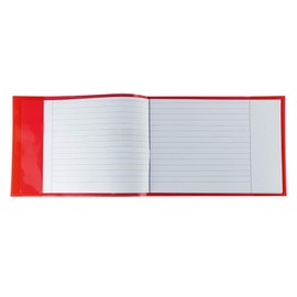 HERMA 19620 Notebook Covers A5 Landscape Transparent Red, Pack of 10, Book Covers Made of Durable, Wipe-Clean & Extra Thick Polypropylene Film, Transparent Notebook Cover Set for School Notebooks,