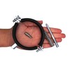 SKIR'CO Black Rubber Coated Pipe Clamps for 75-80mm Pipe Wall