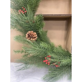 Hearth and Hand Christmas Wreath,32” Front Door Wreath Pine Cones Front Door Wall Decor