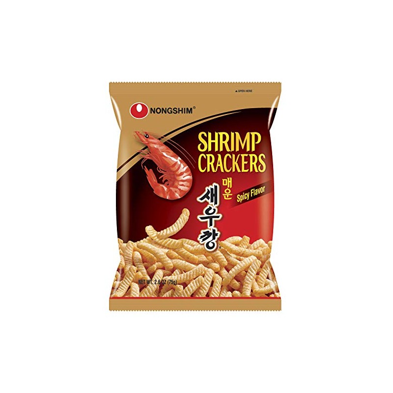 Nongshim Snacks, Spicy Shrimp Crackers, 2.64 Ounce (Pack of 12)