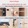 Cabinet Hinge Jig, Concealed Hinge Jig with Shelf Pin Jig,