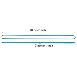 ONLYKXY 30pcs Flat Rubber Bands 7inch Long Elastic Band Big Reusable Large Silicone Thick Giant Colored Elasticity Coil Ring for Trash Can File Folders Home Kitchen Office. (Blue)
