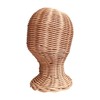 Rattan Manikin Head,Hat Rack Stand and Wig Holder,Wig Stand Portable