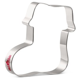 LILIAO Christmas Stocking Cookie Cutter, 4.1 inches, Stainless Steel, by J.Cookies
