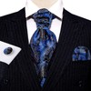 Barry.Wang Ascot Tie - Juego de gemelos cuadrados para hombre,
