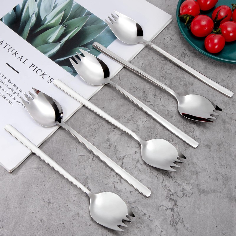 304 Stainless Steel Spoon Fork 2 in 1 Multifunctional Spoon