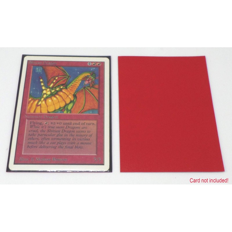 docsmagic.de 100 Premium Bi-Colour Card Sleeves Mat Red/Black Standard Size