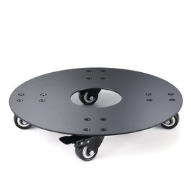 YUjieSTC Plant Stand with Wheels,3.0mm Thick Aluminum Alloy Plant Caddy with Wheels Heavy Duty, Rolling Plant Stand Holds 12 Inch and 500lbs (12" Black Small Wheels)