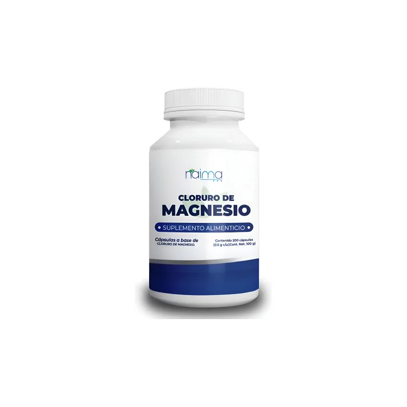 Cloruro De Magnesio 500 Mg 200 Cápsulas.