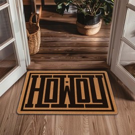LuckyChu Welcome Door Mat Western Howdy Outdoor Indoor Entrance, Non Slip Durable Entrance Rugs for Entry, Patio, High Traffic Areas Front Door, 17" x 29.5"