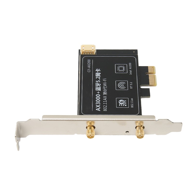 WiFi 6 PCIe Card AX3000Mbps 2.4GHz 5GHz Dual Antenna BT5.2