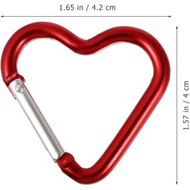10Pcs Heart Star Carabiner Clip Set - Cute Alloy Key Ring in 5 Colors - Backpacks, Water Bottles,Accessory and Keychain Carabiners Outdoor,Accessories,Outdoor Recreation
