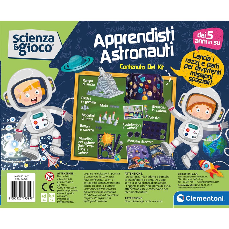 Clementoni 19325 Science Lab-Astronaut Apprentices-Scientific 5 Years, Game on Space,