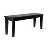Boraam Shaker Backless Wood Bench - Black Finish