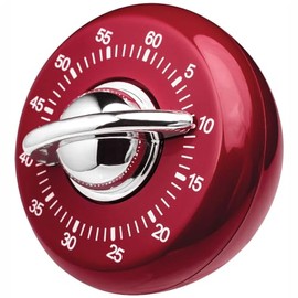 Judge Red Classic Kitchen Timer, 60 Minute Wind Up Cooking Timer