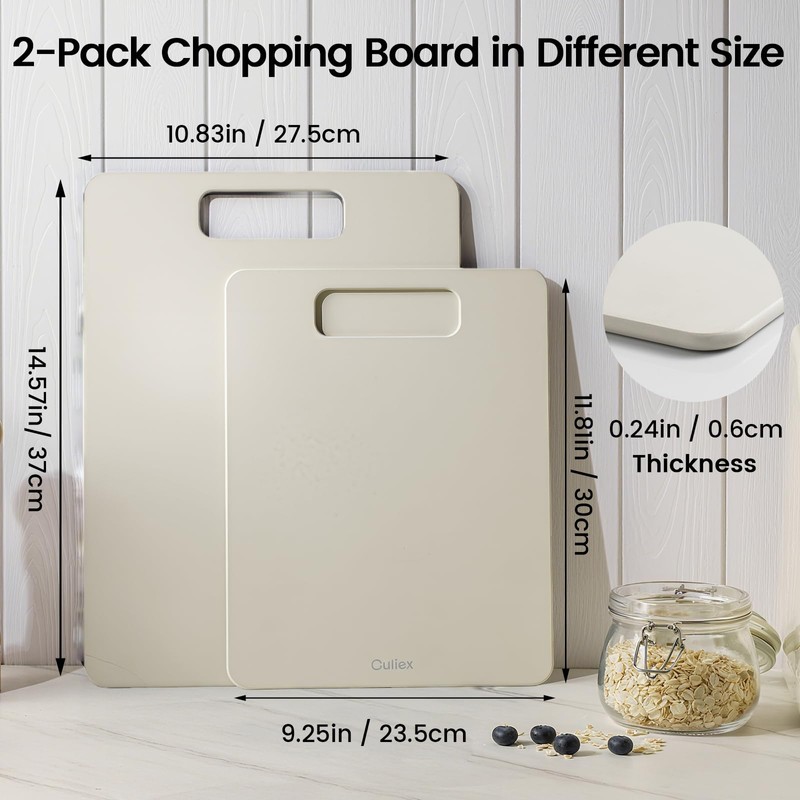 Cutting Boards for Kitchen [Set of 2], Wood Fiber Composite