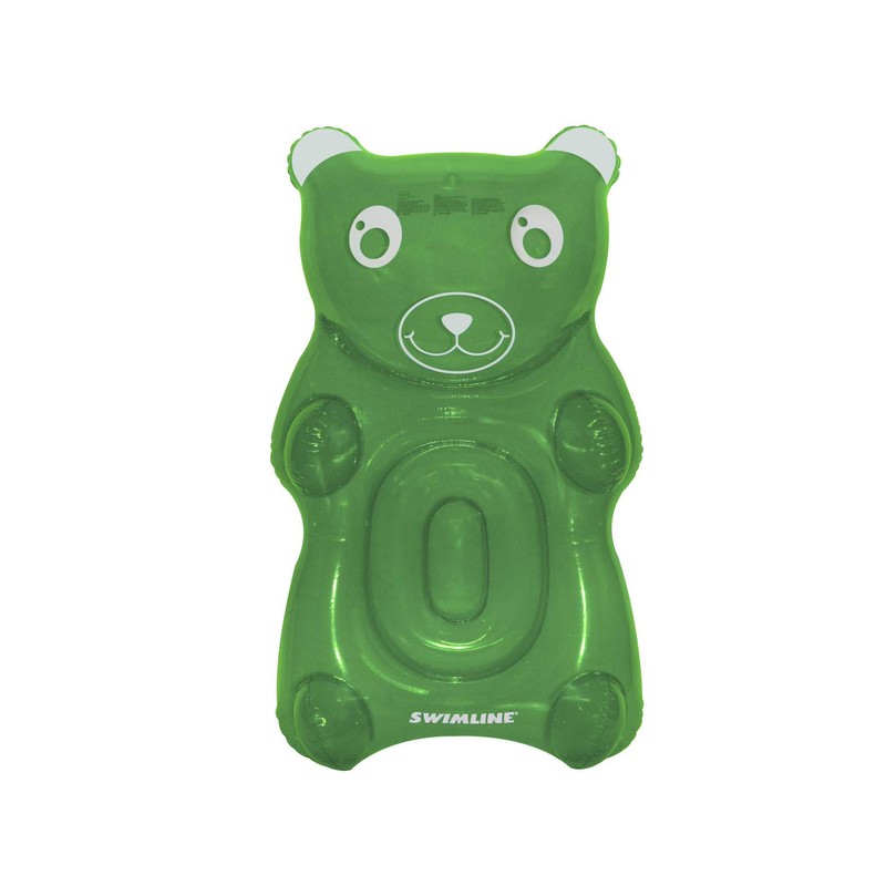 Swimline Inflatable Gummy Bear Pool Float Assortment, Blue, Green, Purple,