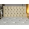 CROWNBEDSUK DIAMANTE FAUX LEATHER HEADBOARD (CREAM, 6FT)