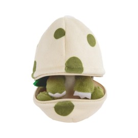 Idena 40367 Mini Plush Dinosaur in the Egg, Approx. 13 cm, Green Cuddly Toy Dinosaur, Plush Toy for Cuddling and Loving
