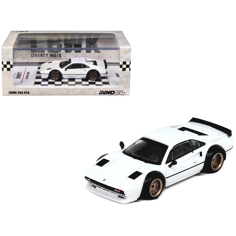 DCD LBWK (Liberty Walk) 308 GTB White 1/64 Scale Diecast