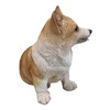 Fachhandel Plus Decorative Corgi Animal Figurine Dog Puppy Sitting Detailed