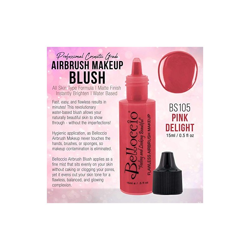 Half Ounce Bottle of Pink Delight Blush Belloccio's Professional Flawless