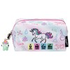FRINGOO® Large Square Pencil Case Stationery Pouch With Eye Popper