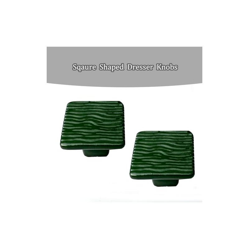 M MIMHOOY 8 Pack Green Cabinet Knobs & Drawer Pulls