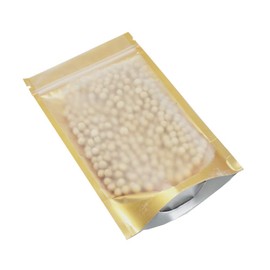 50 Pieces Aluminum Foil Mylar for Zip Bags Lock Matte Clear Plastic Heat Sealable Stand Up Food Storage Bag Smell Proof Coffee Beans Zipper Lock Packing Pouch for Sample Reusable 3.9x5.9 inch