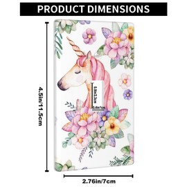 Pznen Unicorn Floral Cute Light Switch Cover Plates Decorative Single Toggle Wall Plate, 1 Gang Lightswitch Cover for Girls Bedroom Bathroom Home Decor 4.5"x 2.76"
