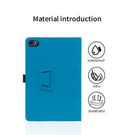 for TABWEE T80 10.5 Inch Android Tablet Case,Folding Stand Protective Cover with Pencil Holder and Wrist Strap,Full Protection, Premium PU, Scratch Resistant(Sky Blue)