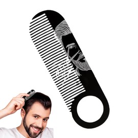 Beard Comb for Men, Compact Hair Styling Comb, Ergonomic Hair Detailing Brush, Portable Men Accessories Styling Tools for Travel Home Outdoor