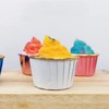 100 Pack Cupcake Liners with Lids 3.5 Oz Foil Baking