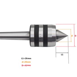 Kimllier MT2 Live Tailstock Center Medium Duty 2MT Center Morse Taper para torneado de alta velocidad CNC trabajo