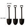 QWloog Magzipo Mini Shovel Shape Spoons,Disposable Plastic Dessert Spoon,Black(100)