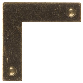 Dritz Home 44788-38 Campaign Hardware Small Smooth L, Antique Brass (3-Pack)